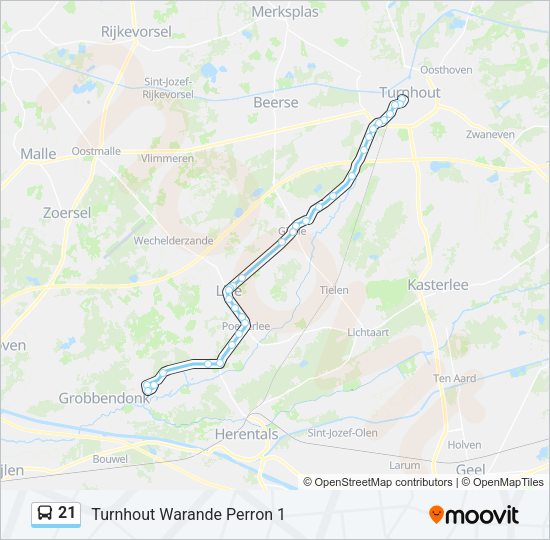 21 Bus Line Map