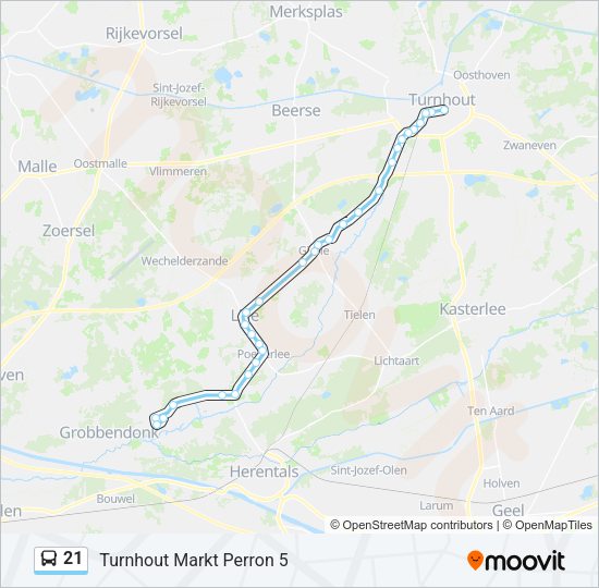 21 Bus Line Map