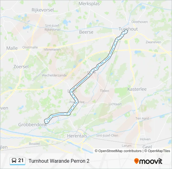 21 Bus Line Map