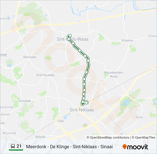 21 Bus Line Map