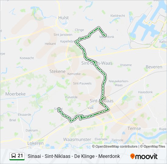 21 Bus Line Map