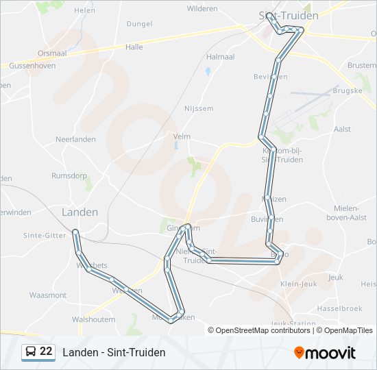 22 Bus Line Map