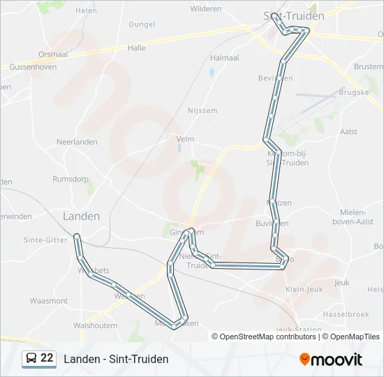22 Bus Line Map