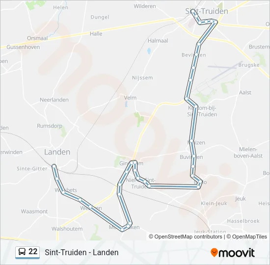22 Bus Line Map