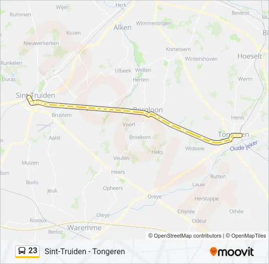 23 Bus Line Map