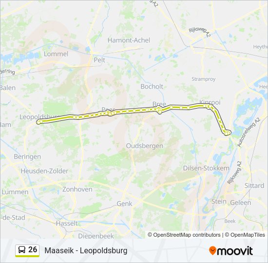 26 Bus Line Map