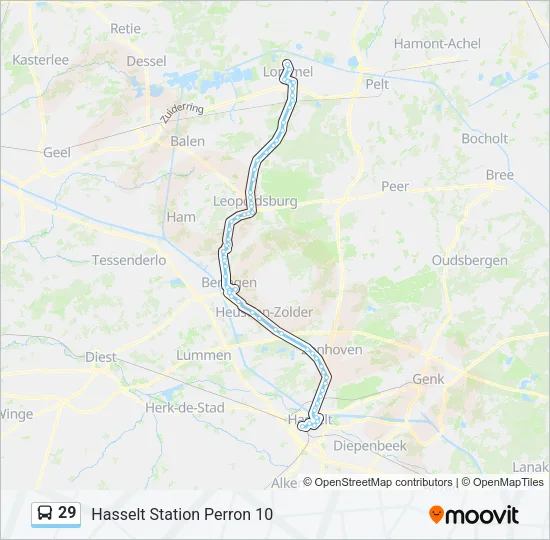 29 Bus Line Map