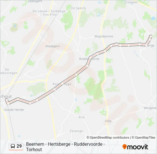 29 Bus Line Map