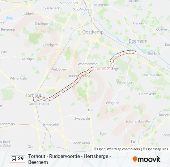 29 Bus Line Map