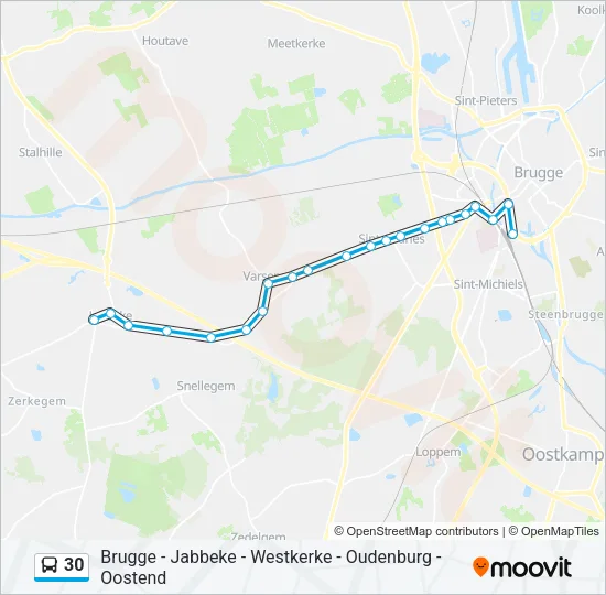 30 Bus Line Map