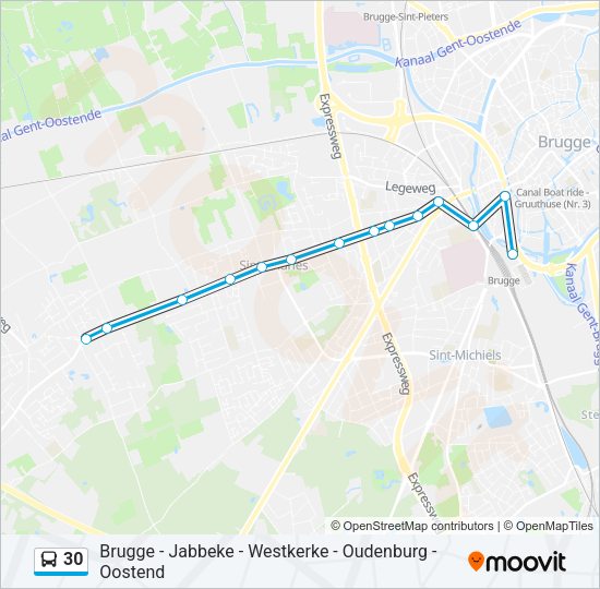 30 Bus Line Map