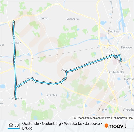 30 Bus Line Map