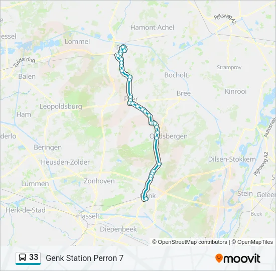 33 Bus Line Map