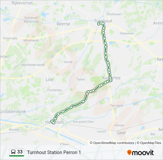 33 Bus Line Map