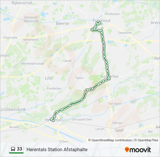 33 Bus Line Map