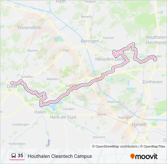 35 Bus Line Map