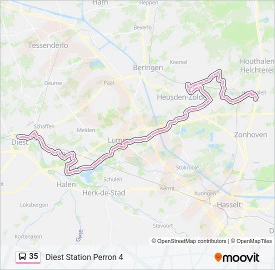 35 Bus Line Map