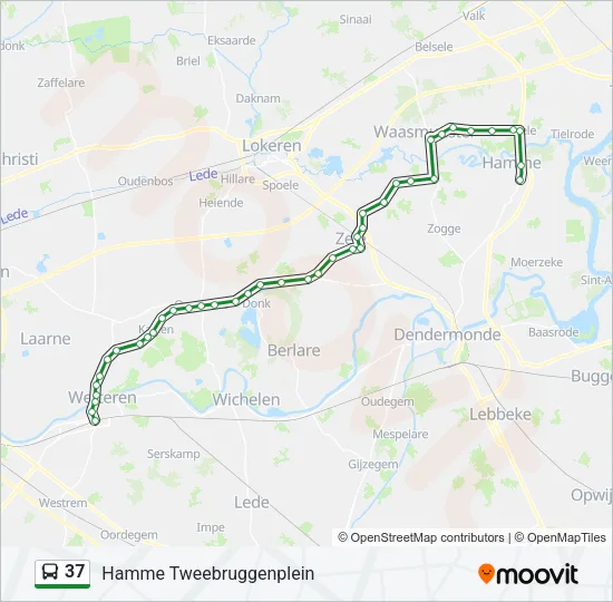 37 Bus Line Map