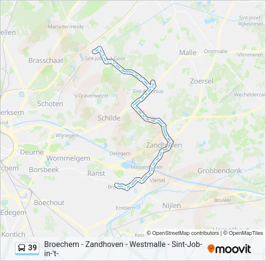 39 Bus Line Map