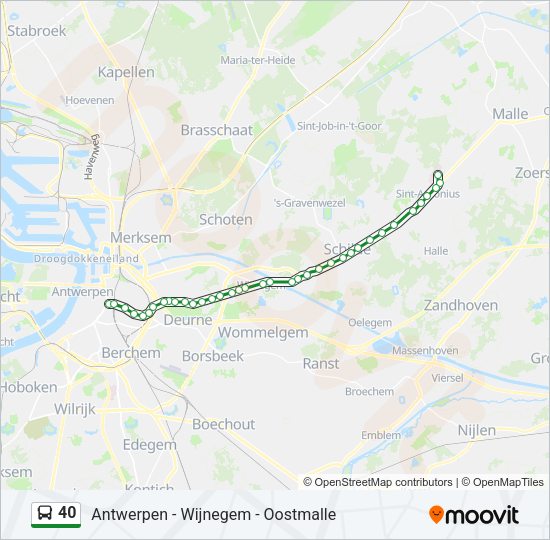 40 Bus Line Map