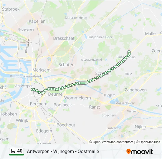 40 Bus Line Map