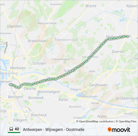 40 Bus Line Map