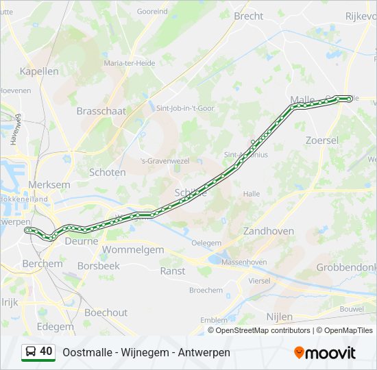 40 Bus Line Map