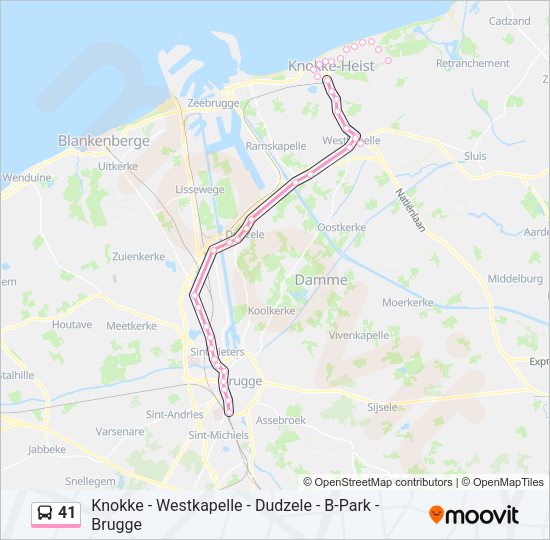 41 Bus Line Map