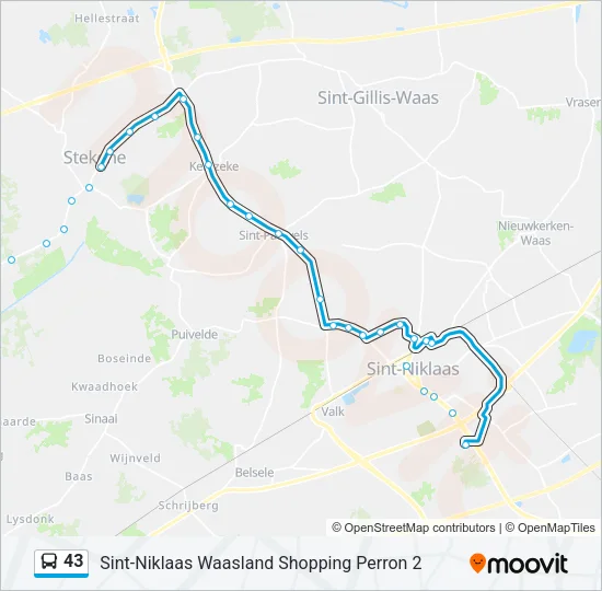 43 Bus Line Map