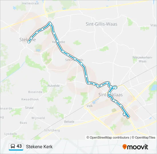 43 Bus Line Map