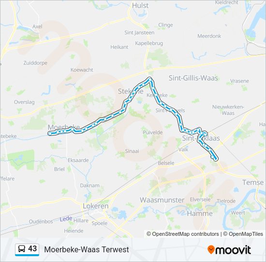 43 Bus Line Map