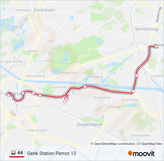 44 Bus Line Map
