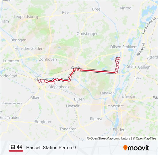 44 Bus Line Map