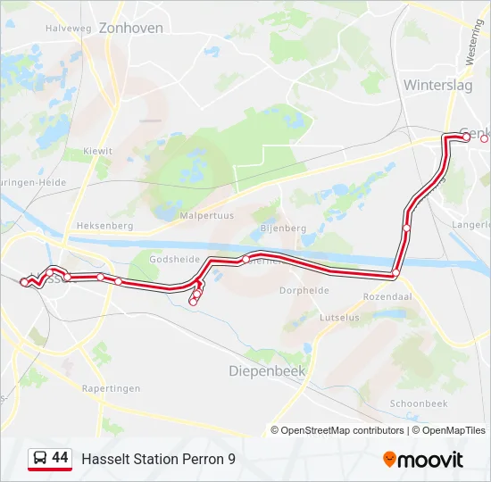 44 Bus Line Map