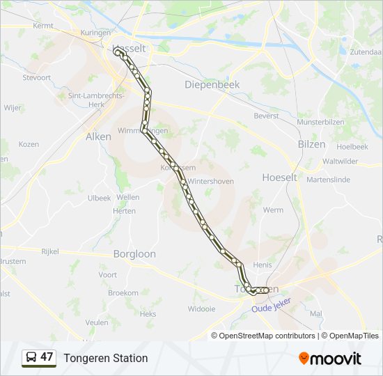 47 Bus Line Map