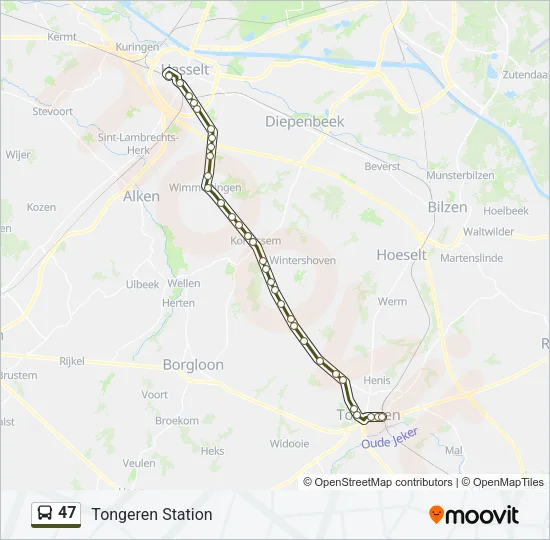 47 Bus Line Map