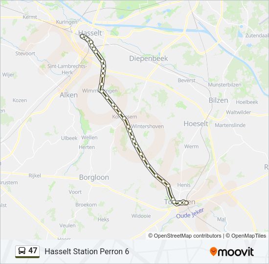 47 Bus Line Map