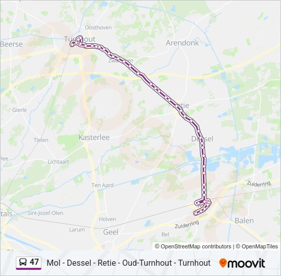 47 Bus Line Map