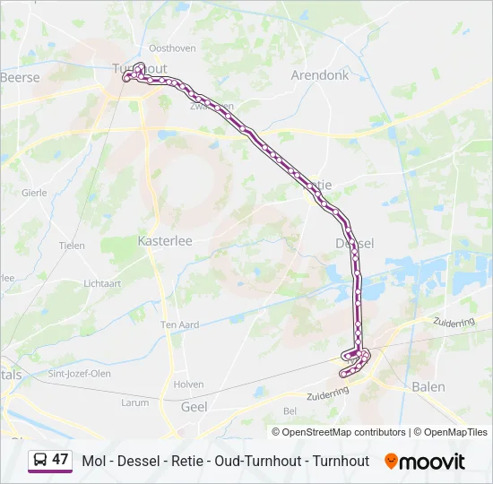 47 Bus Line Map