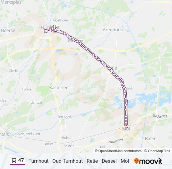 47 Bus Line Map