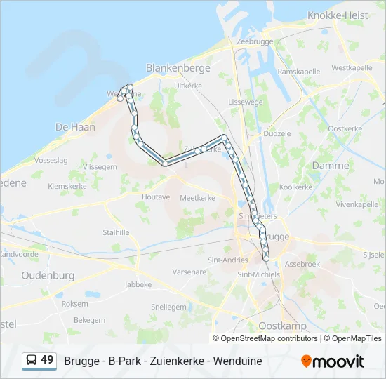 49 Bus Line Map