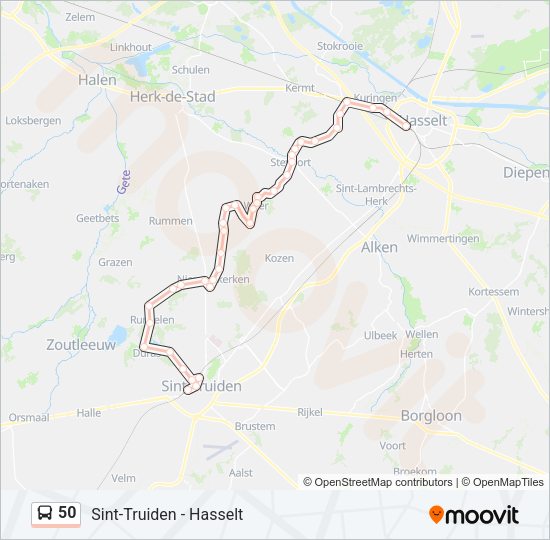 50 Bus Line Map
