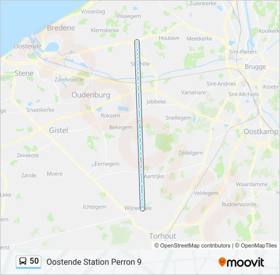 50 Bus Line Map