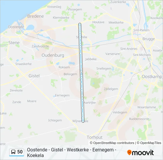 50 Bus Line Map