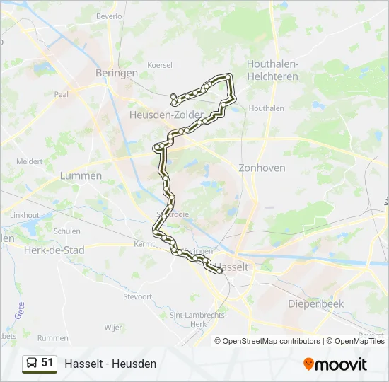 51 Bus Line Map
