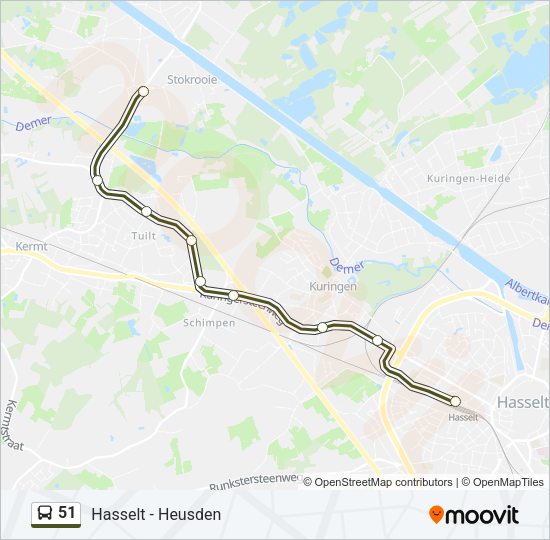 51 Bus Line Map