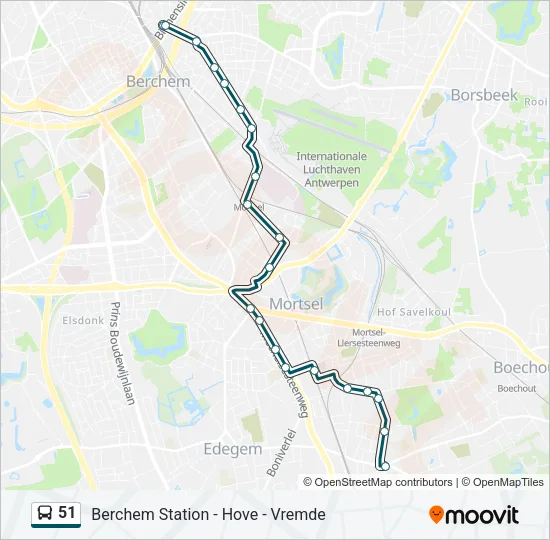 51 Bus Line Map
