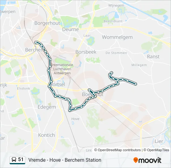 51 Bus Line Map
