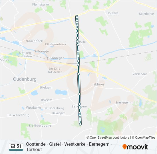 51 Bus Line Map
