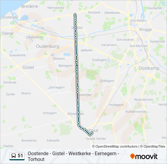 51 Bus Line Map